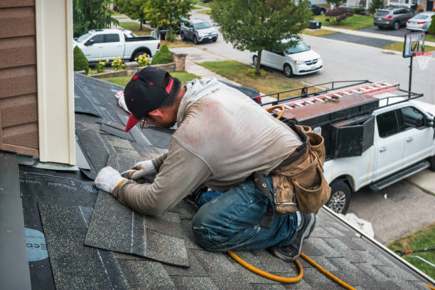 Professional Gutter Repair And Installation technician working in Salfordville, PA